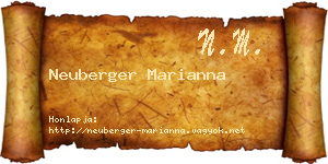 Neuberger Marianna névjegykártya
